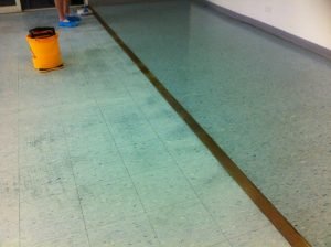 Applying the Vinyl Floor Sealer 